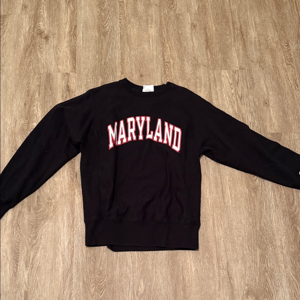 Maryland Black Crew Neck Sweatshirt